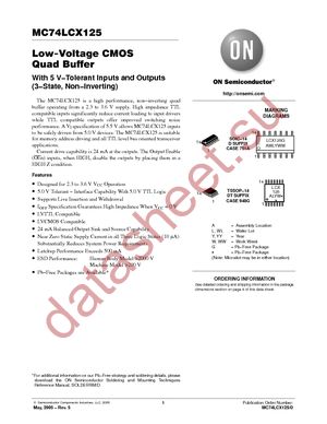 MC74LCX125DTR2 datasheet  